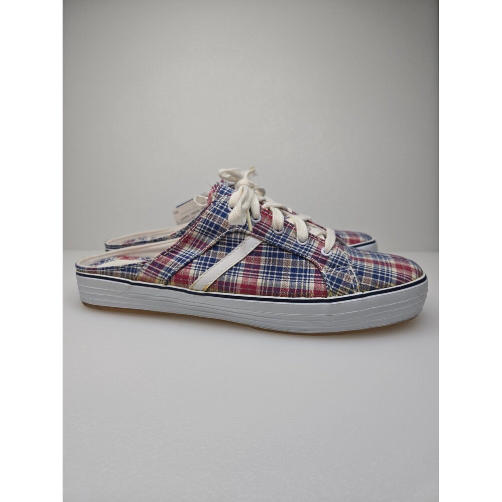 Vintage NEW Hanes Her Way Soft Fit Lace-up Plaid Mule Sneakers Y2K Women's 10
